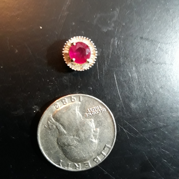 Natural Ruby/Diamond Pendant B10